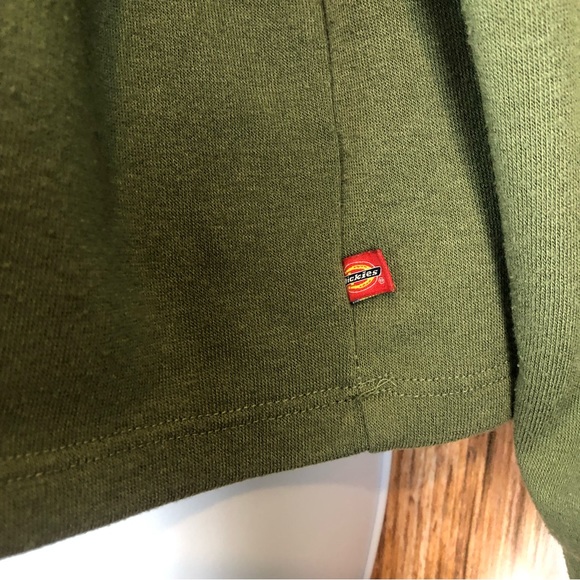 Dickies Green Long Sleeve Hooded Crop Pullover - Picture 7 of 8